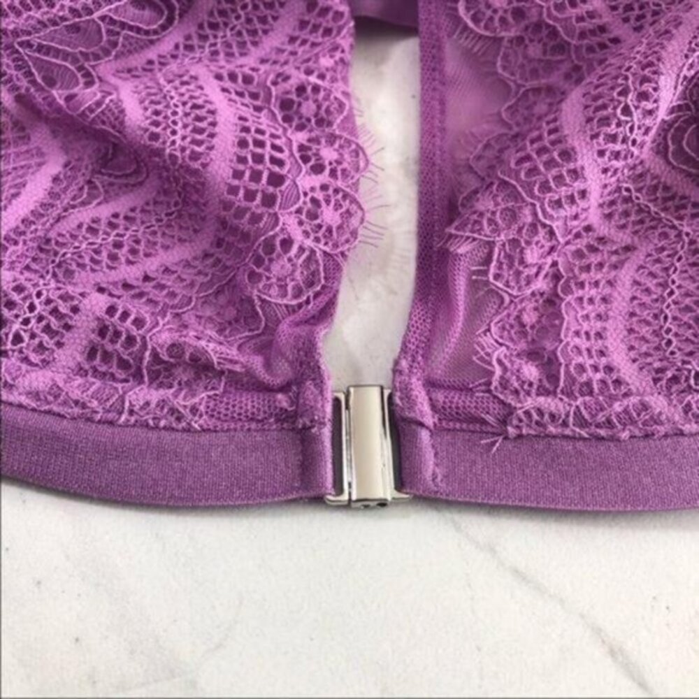 Intimately Free People Bra Lace Racer Back Purple - Picture 3 of 5